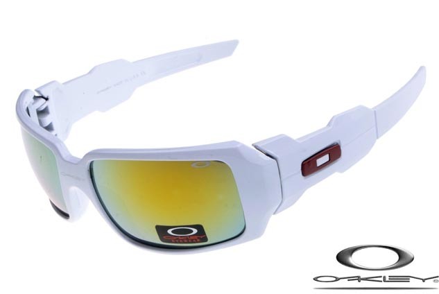 Oakley oil drum sunglasses white / fire 